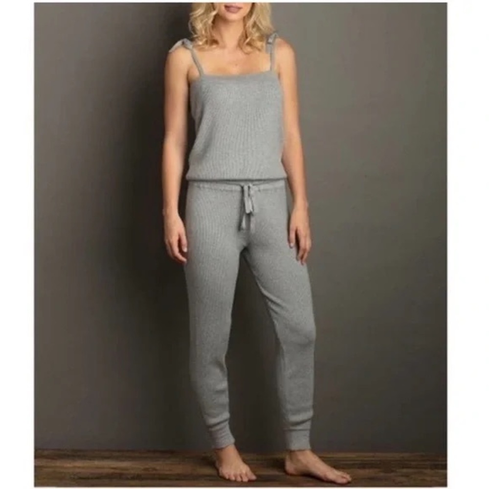 Lemon Blisswear Cozy Cashmere Blend Pull On Jumpsuit Loungewear